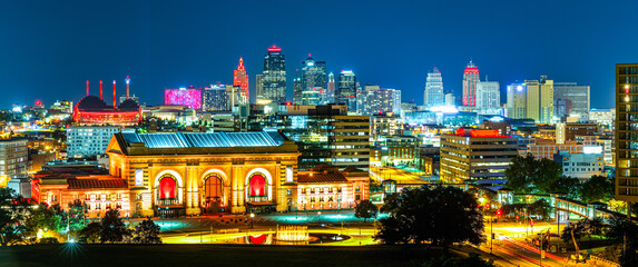 Kansas City skyline at night
